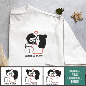 Personalized Couple Kiss T-shirt