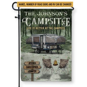 Personalized Camping Life Is Better At The Campsite Custom Flag