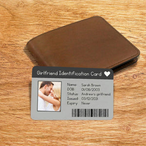 Girlfriend Boyfriend Identification Card - Personalized Aluminum Wallet Card