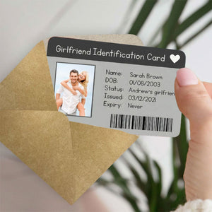 Girlfriend Boyfriend Identification Card - Personalized Aluminum Wallet Card