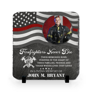 Firefighter Personalized Memorial Stone