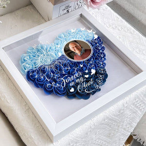 Personalized Forever In My Heart Flower Shadow Box