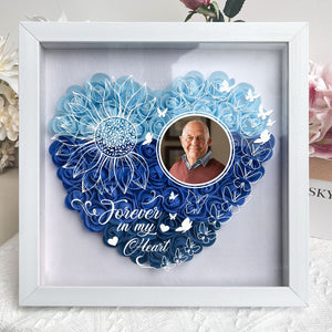 Personalized Forever In My Heart Flower Shadow Box