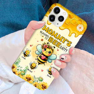 Grandma's Reasons To Bee Happy Personalized Phone Case