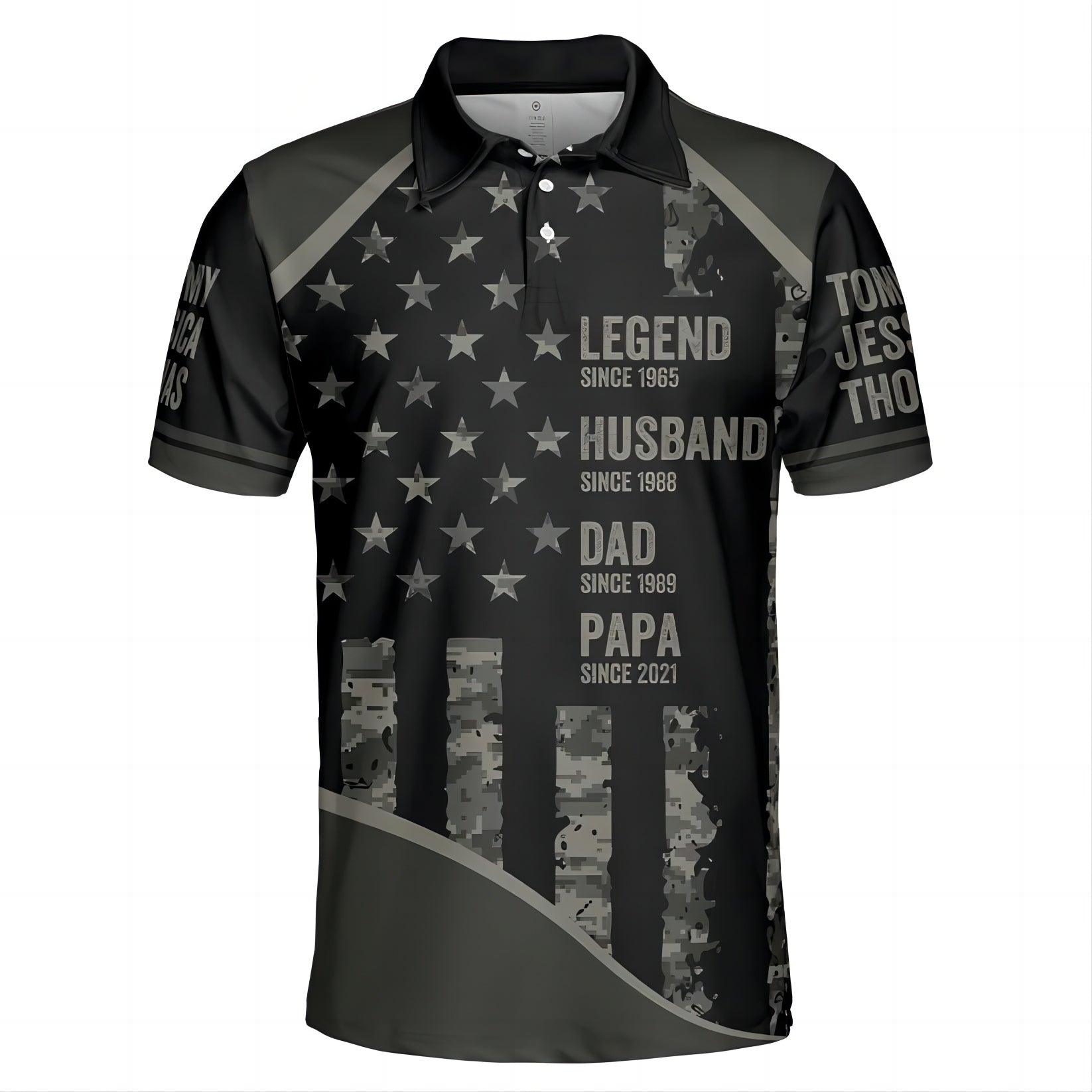 Personalized Polo Shirt - Legend, Husband, Dad, Papa