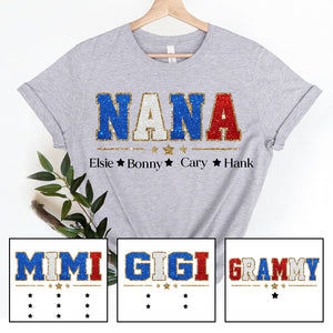 Personalized Nickname 4th of July T-shirt Gift for Grandmas Moms Aunties