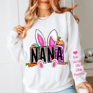 Easter Bunny Mimi Nana Mom Personalized Sweatshirt