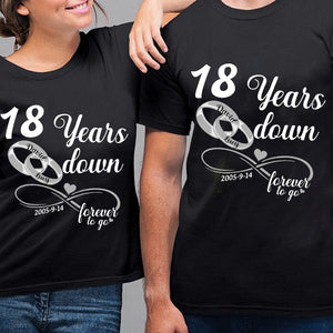 Personalized Wedding Anniversary Couple Rings T-Shirt