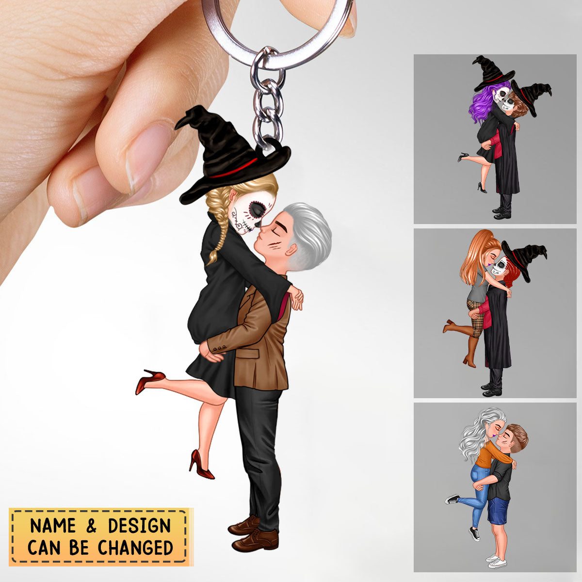 Halloween Costume Wizard Couple - Personalized Acrylic Keychain