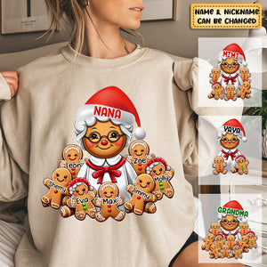 Personalized Ginger Grandma With Cute Ginger Kids Sweatshirt