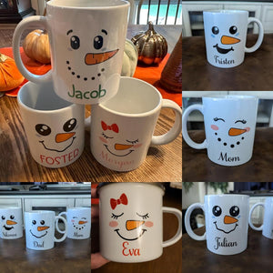 Personalized Snowman Christmas Mug