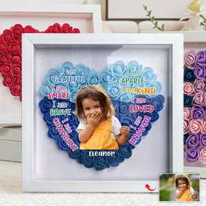 Personalized God Says I Am Kid Flower Shadow Box