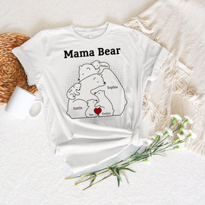 Personalized Bear Family Bear Mama Mother Pure Cotton T-shirt