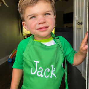 Personalized Embroidery Color Apron and Hat Set for Kid