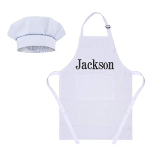 Personalized Embroidery Color Apron and Hat Set for Kid