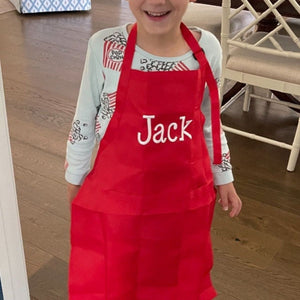 Personalized Embroidery Color Apron and Hat Set for Kid