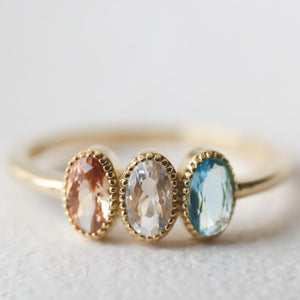 Handmade Jewelry Mom's Ring, Personalized Birthstone Ring