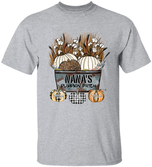Personalized Nana's With Pumpkin Patch T-Shirt