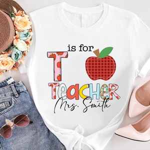 Personalized Teach Them Love Them Watch Them Grow Teacher T-Shirt
