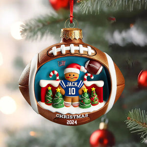 Football Cookie Figure Christmas Gift For Football Player Personalized Acrylic Ornament