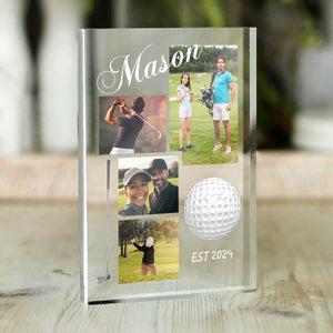 Personalized Golfing Collage Photo Acrylic Plaque