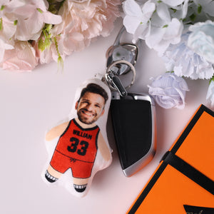 Custom Photo Basketball Team - Gift For Kids/Man - Personalized Doll Keychain