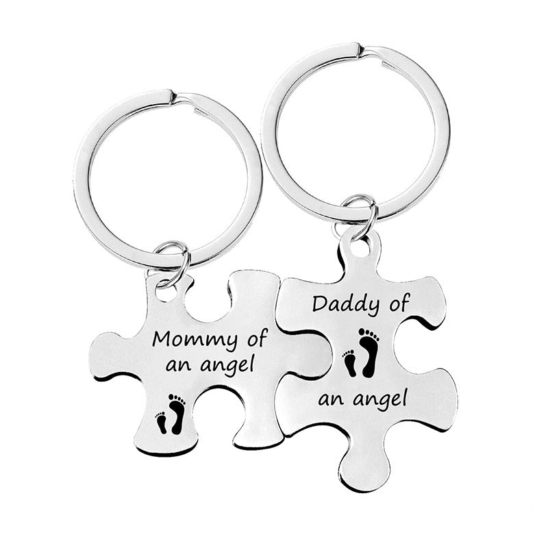 Gift For your lover-Couple Puzzle Key Chain