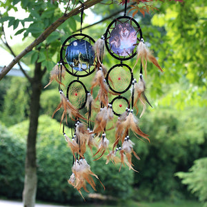 Native American Wolf Dreamcatcher