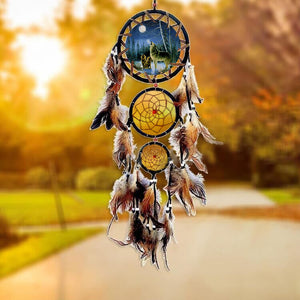 Native American Wolf Dreamcatcher