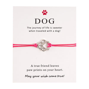 Dog Paw Card Bracelet