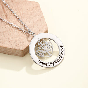 Mother's Day Gift Personalized Family Tree Name Necklace