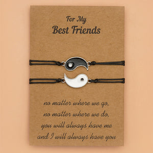 National style Yin Yang gossip Best Friends Card Bracelets