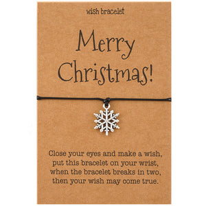 Merry Christmas wish card Bracelet