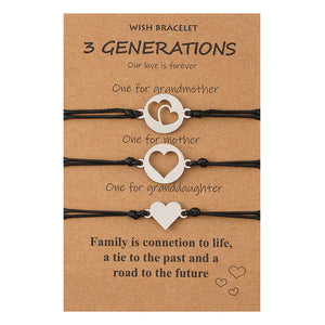 3 GENERATIONS Heart Card Bracelets
