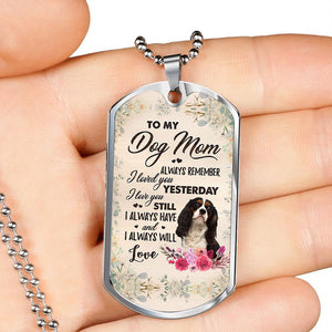 Dog Mom-Cavalier King Charles Spaniel 1-Luxury Necklace