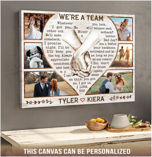 Personalized We're a Team Photo Couple Newlywed Sentimental Gift Canvas Prints