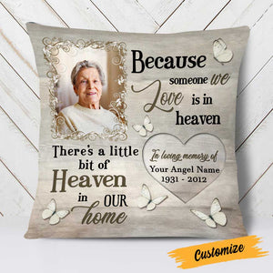 Personalized Heaven In Home Memorial Pillow