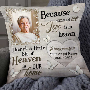 Personalized Heaven In Home Memorial Pillow