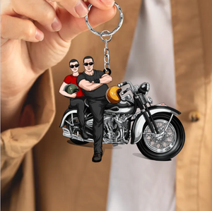 To My Husband - Personalized Gifts Custom Motorcycle Keaychain For Him For Couples For Him, Motorcycle Lovers