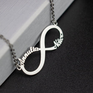 Personalized Infinity Name Necklace - Two Name Necklace