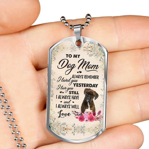 Dog Mom-BRINDLE Boxer-Luxury Necklace