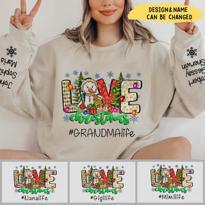 Love Snowman Family, Personalized Sweatshirt, Christmas Gifts For Family