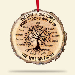 Family Tree The Love In Our Family, Personalized Wood Ornament
