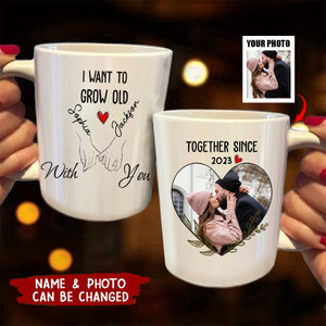 I Want To Grow Old With You - Personalized Mug - Gifts For Couple