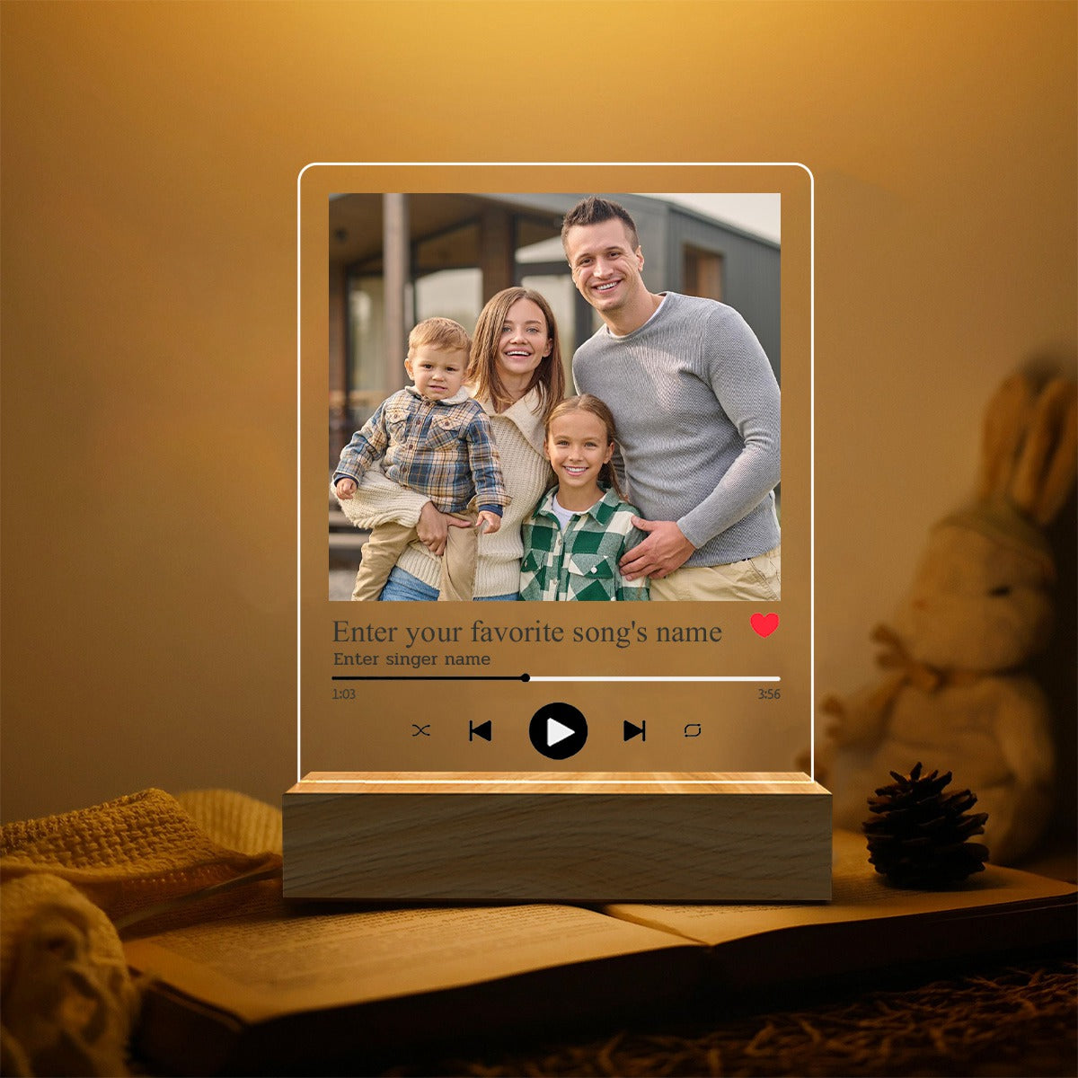Personalized Photo Music Acrylic Plaque with LED Light