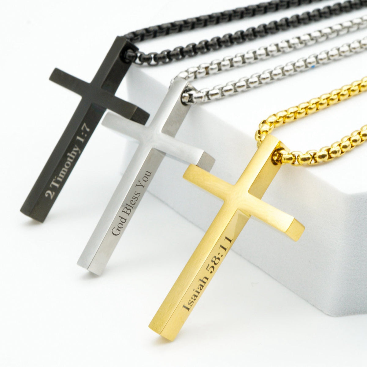 Personalized Cross Necklace Faith