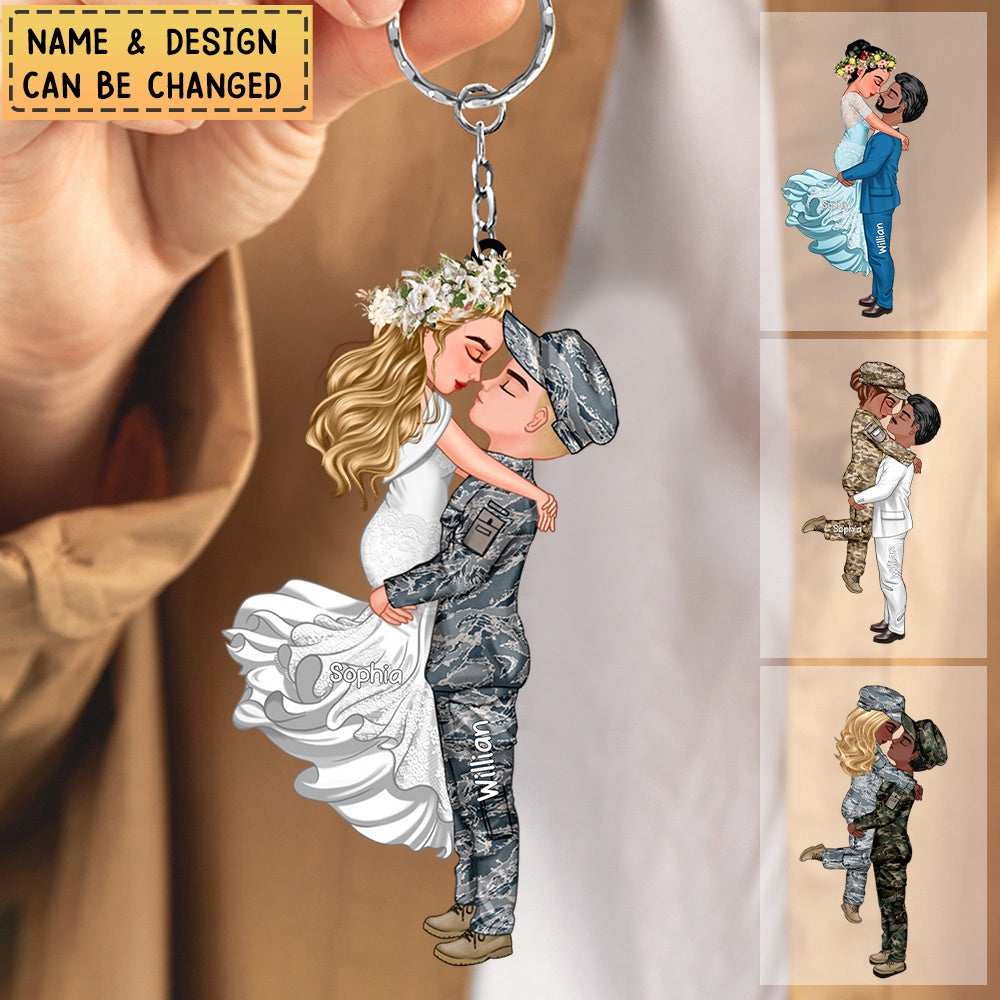 Couple Military Gifts-Personalized Shape Acrylic Keychain