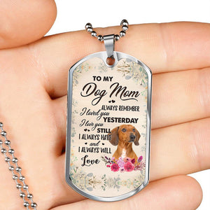 Dog Mom-Red Dachshund-Luxury Necklace