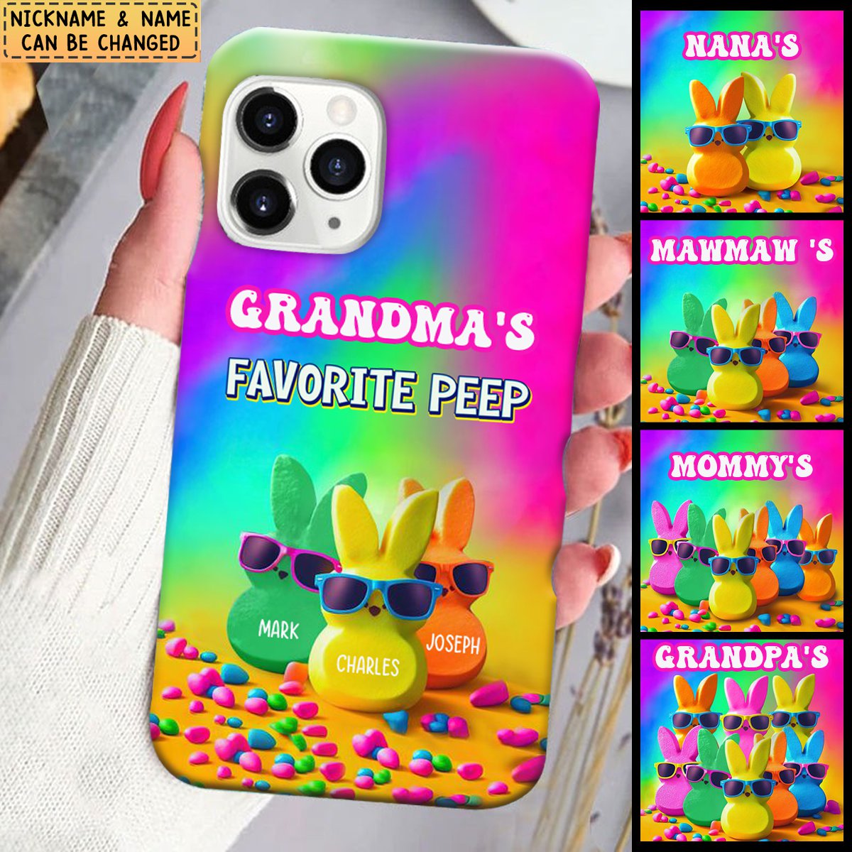 Personalized Easter Grandma's Favorite Bunnies Phone Case