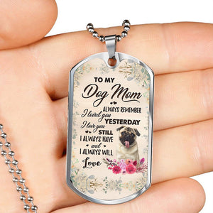 Dog Mom-FAWN Pug 1-Luxury Necklace